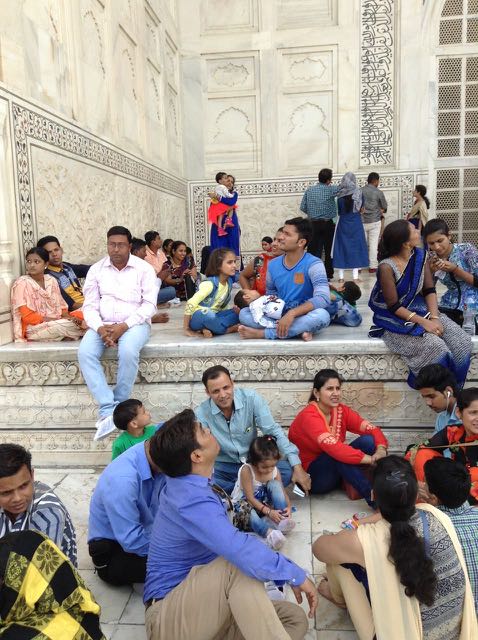 Hot and tired tourists