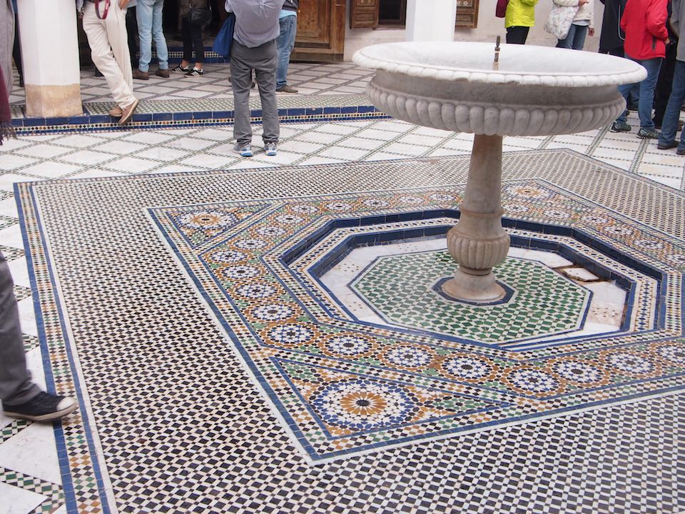 Marrakesh: Bahia Palace fountain