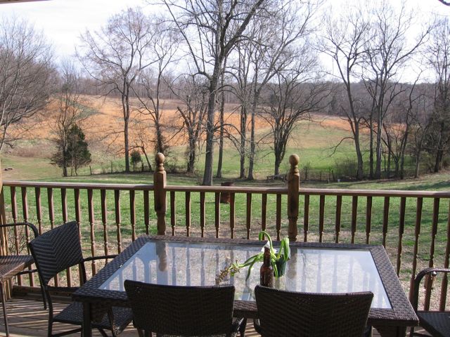 Lara's and Steve's back deck